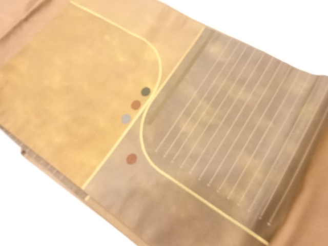 JAPANESE NAGOYA OBI / WOVEN ABSTRACT WAVY STRIPE